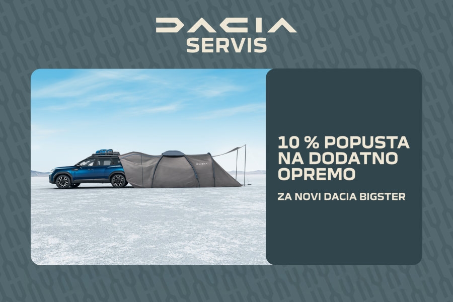 DACIA BIGSTER - izkoristite 10% popust na dodatno opremo