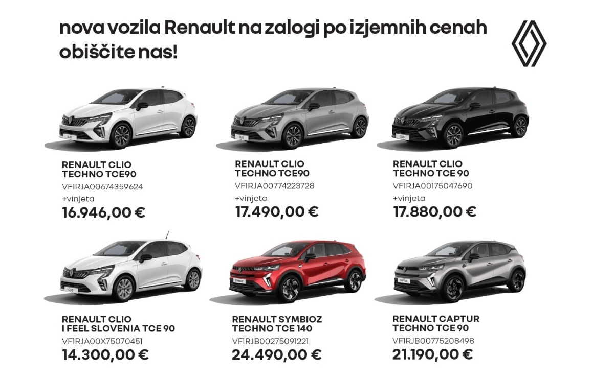 Super ponudba novih vozil Renault